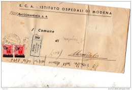 1945    LETTERA CON ANNULLO MODENA - Marcophilia