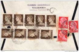 1933 LETTERA RACCOMANDATA CON ANNULLO VICENZA - Storia Postale