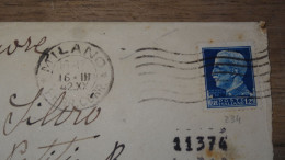 Enveloppe ITALIA, Censura, Milano 1942  ......... Boite1 ..... 240424-233 - Marcofilía