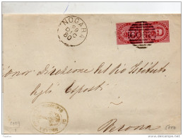 1880  LETTERA CON ANNULLO NOGARA VERONA - Storia Postale