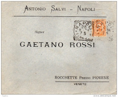 1894  LETTERA INTESTATA CON ANNULLO NAPOLI - Storia Postale
