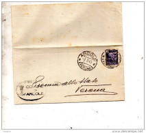 1945  LETTERA CON ANNULLO ARCOLE VERONA - Storia Postale