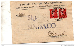 1946  CARTOLINA CON ANNULLO MONSELICE PADOVA - Marcofilie