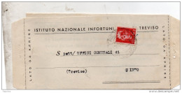 1945  LETTERA CON ANNULLO TREVISO - Poststempel