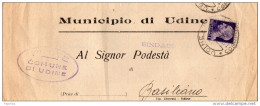 1945  LETTERA CON ANNULLO UDINE - Storia Postale