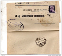 1945  LETTERA CON ANNULLO VIGONOVO VENEZIA - Marcofilie