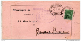 1944  LETTERA CON ANNULLO   MONTICHIARI BRESCIA - Storia Postale