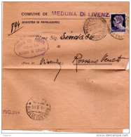 1945  LETTERA CON ANNULLO MEDUNA DI LIVENZA TREVISO - Marcofilía