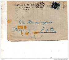 1945  LETTERA CON ANNULLO  ROMA - Marcophilia