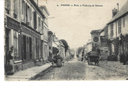 51 - FISMES - Porte Et Faubourg De Soissons  (CP Animée - Commerces) - Fismes