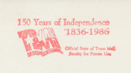 Meter Cut USA 1984 Texas - 150 Years Of Independence - Altri & Non Classificati
