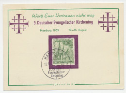 Maximum Card Germany 1953 Protestant Church Convention  - Autres & Non Classés