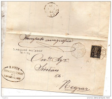 1894  LETTERA CON ANNULLO  S. MASSIMO ALL'ADIGE      VERONA + NEGRAR - Marcofilía