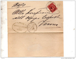 1886  LETTERA CON ANNULLO   Roncà  VERONA - Storia Postale