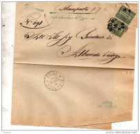 1881 LETTERA CON ANNULLO  OPPEANO IN CORSIVO    VERONA +  ALBAREDO - Storia Postale
