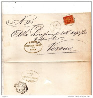 1898  LETTERA CON ANNULLO  RONCA'  VERONA - Storia Postale