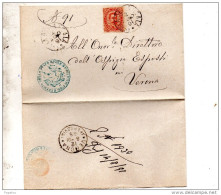 1891  LETTERA CON ANNULLO  ISOLA DELLA SCALA   VERONA - Storia Postale