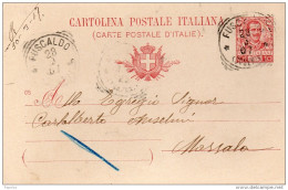 1907 CARTOLINA CON ANNULLO FUSCALDO COSENZA - Stamped Stationery