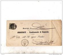 1886  LETTERA CON ANNULLO NUMERALE LAZISE  VERONA - Marcofilie