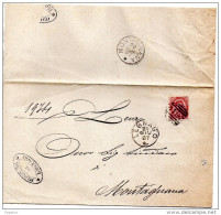 1887  LETTERA CON ANNULLO NUMERALE LEGNAGO VERONA - Marcophilie