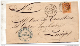 1882  LETTERA CON ANNULLO NUMERALE SAN.BONIFACIO VERONA - Storia Postale