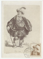 Maximum Card Netherlands 1956 Rembrandt - Man Standing In Oriental Costume  - Other & Unclassified