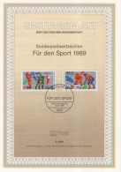 Germany Deutschland 1989-5 Fur Den Sport, Volleyball, Field Grass Hockey Feldhockey, Canceled In Berlin - 1981-1990