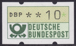 Bund: ATM MiNr. 1.1 Hv (Stern Nach Der Wertangabe Gelbgrün, Weisse Gummierung, Mit Zählnummer) Postfrisch ** - Timbres De Distributeurs [ATM]