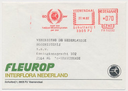 Meter Cover Netherlands 1982 60 Years Fleurop Interflora - Veenendaal - Autres & Non Classés