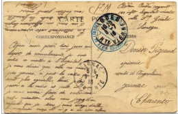 Cachet "salles Militaires Hospice Mixte De Limoges Sce Postal" Hôpital Cp Limoges Voir Correspondance - Oorlog 1914-18