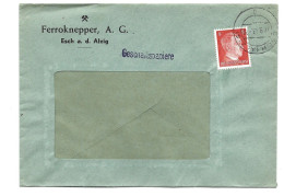 Brief Von Ferroknepper Esch-Alzig - 1940-1944 Ocupación Alemana