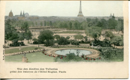 CPA -  PARIS -  VUE DES JARDINS DES TUILERIES (VUE PRISE DE L'HOTEL REGINA) - Parks, Gardens