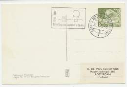 Postcard / Postmark Switzerland 1952 Air Balloon Flight - Lindenhof Zurich - Flugzeuge
