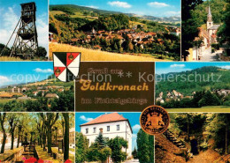 73671907 Goldkronach Aussichtsturm Panorama Kirche Allee Schloss Waldpartien Gol - Goldberg