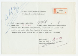 Rotterdam 1972 - Betreffende Los Aangetroffen Aantekenstrookje - Zonder Classificatie