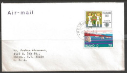 1979 Reykjavik (12 X 1979) To Brooklyn NY USA - Storia Postale