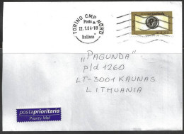 2004 Torino (22.1.04) To Kaunas Lithuania - 2001-10: Storia Postale