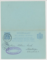Briefkaart G. 37 Groningen - Hamburg Duitsland 1899 - Postwaardestukken