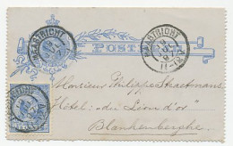 Postblad G. 6 / Bijfrankering Maastricht - Belgie 1897 - Postwaardestukken