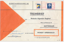 Treinbrief Den Haag - Rotterdam 1970 - Unclassified
