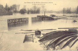 CPA - INONDATIONS DE PARIS - LE QUAI PRES D'AUTEUIL - Alluvioni Del 1910