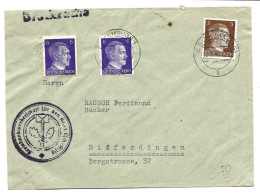 Brief Von Kreishandwerkerschaft Esch-Alzig Nach Differdingen - 1940-1944 Occupazione Tedesca