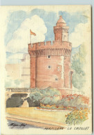 Dép 66 - Perpignan - Le Castillet - Aquarelle Philippe Abel - état - Perpignan