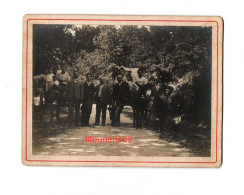 PHOTO ORIGINALE XIXe- SCENE De FAMILLE- ATTELAGE D'ANES -(Dim. :12,6 X 9,6cm) - Unclassified