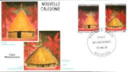 NOUVELLE CALEDONIE FDC 1991 CASES MELANESIENNES - FDC