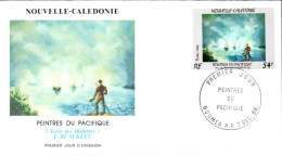 NOUVELLE CALEDONIE FDC 1988 PEINTRES DU PACIFIQUE - FDC