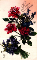 O5 - Carte Postale Fantaisie - Fleurs - Bonne Année - New Year