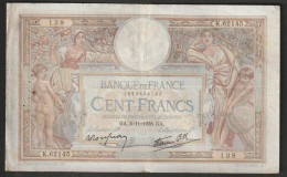 Billet 100 Francs Luc Olivier Merson - 3-11-1938 -  K.62145 -  138 - - 100 F 1908-1939 ''Luc Olivier Merson''