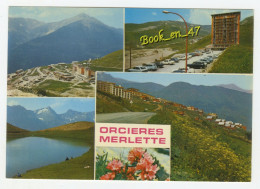 {91858} 05 Hautes Alpes Orcières Merlette , Multivues ; Citroën 2cv , Renault 4L R16 , Peugeot 204 403 404 - Orcieres