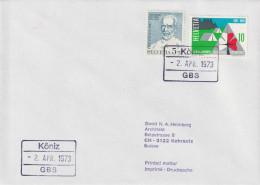 Drucksache  Köniz - Kehrsatz  (Bahnstempel GBS)        1973 - Cartas & Documentos